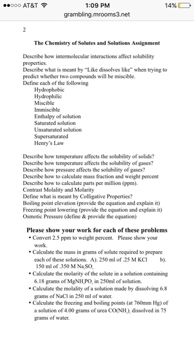 Solutions and solubility worksheet answers picture