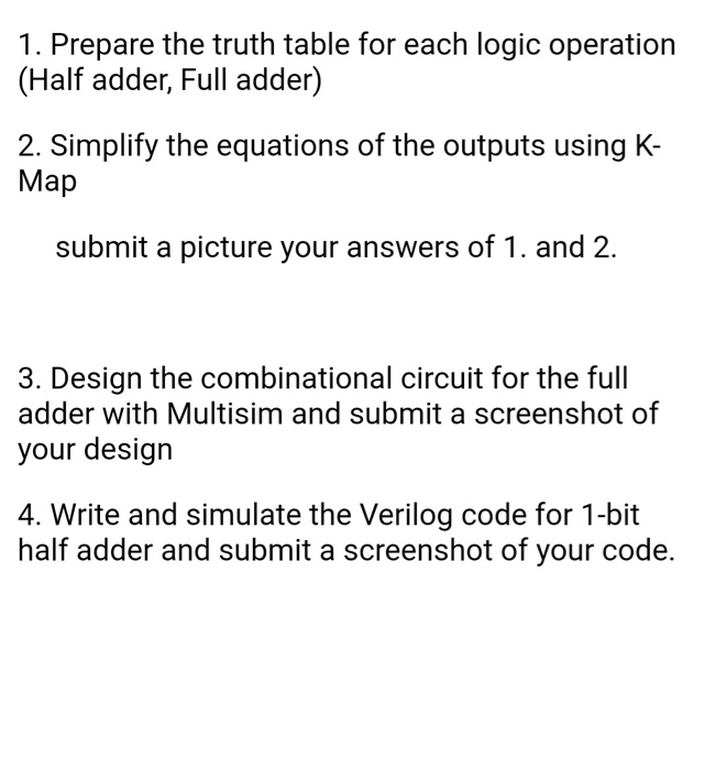 2 bit half adder truth table chegg