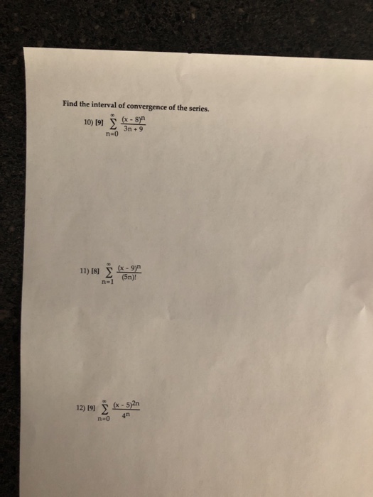 Solved Find The Interval Of Convergence Of The Series N Chegg Com