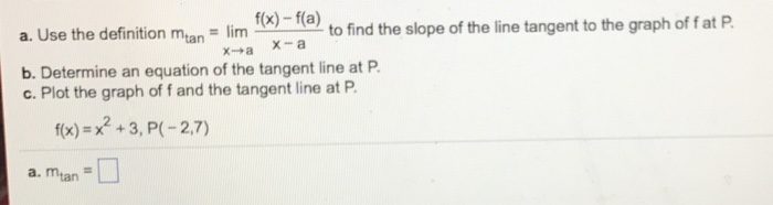 Solved A Use The Definition Mtan A Use The Definition M Chegg Com