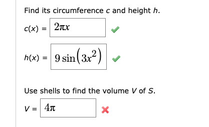 Solved Find Its Circumference C And Height H 9sin 32 Us Chegg Com