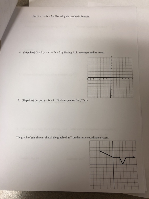 Solved Solve X 5x 3 Oby Using The Quadratic Formula 4 10 Chegg Com