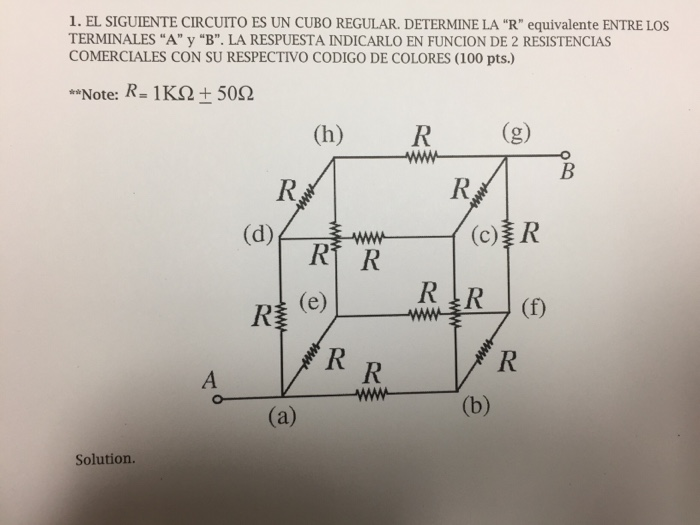 Solved Find The Equivalent Resistance Between A And B Pl