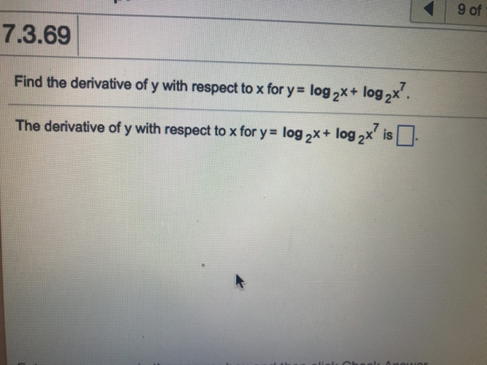 derivative of log 2 x derivative of log 2 x