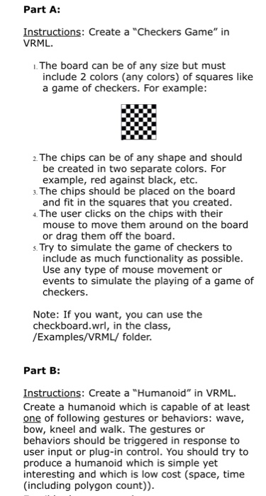 checkers instructions