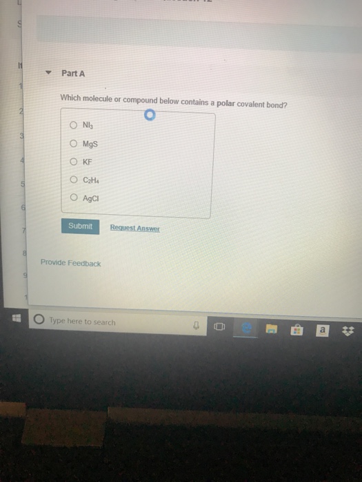 Parta Which Molecule Or Pound Below Contains A Chegg 