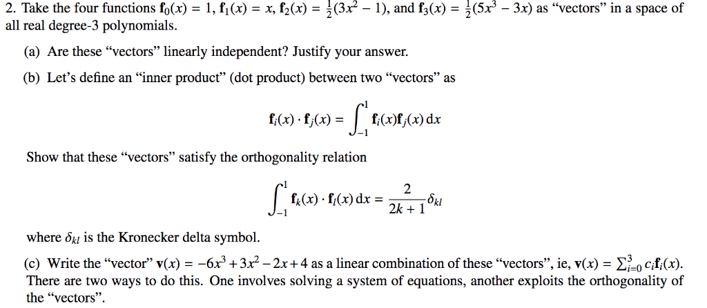 Solved 2 Take The Four Functions Fox 1 F X X F2 R 3r Chegg Com