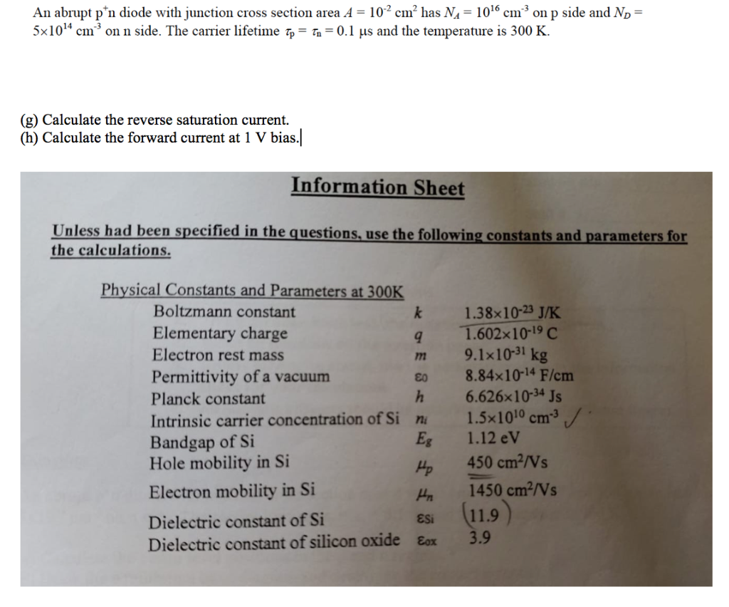 Solved I Am Confusing About The Diode Equation I Is E Chegg Com