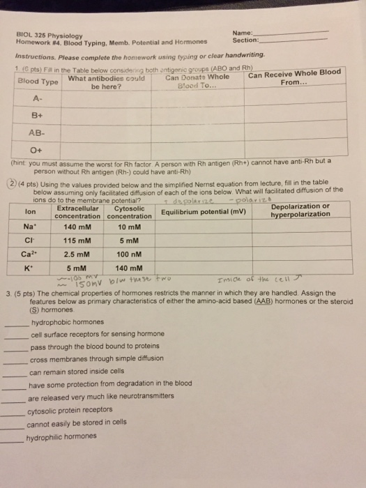 Blood type practice problems worksheet answers image