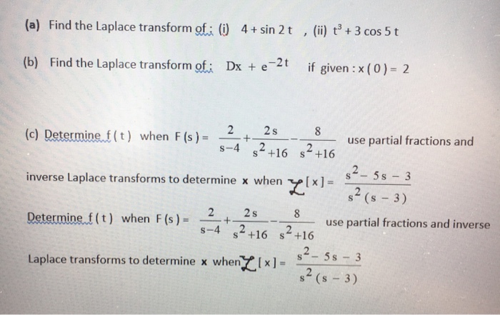 Solved A Find The Laplace Transform Of 4 Sin 2t U Chegg Com