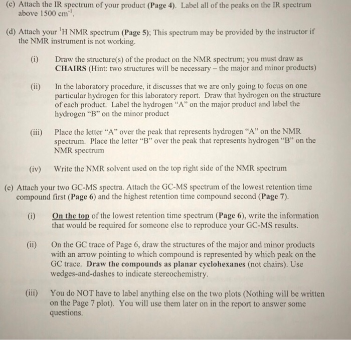 C Attach The Ir Spectrum Of Your Product Page 4 Chegg Com