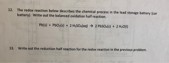 Balancing redox reactions worksheet image
