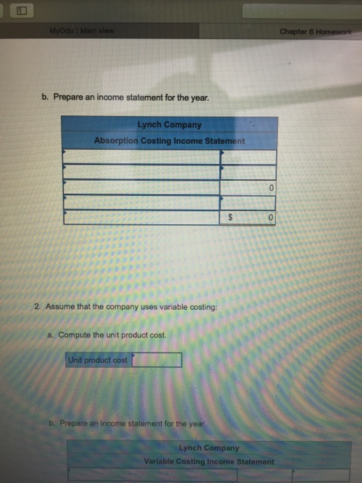 Chapter 6 Homework Main Vi E Connect Accounting Chegg 