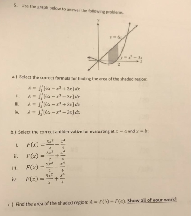 Solved 5 Use The Graph Below To Answer The Following Pro Chegg Com