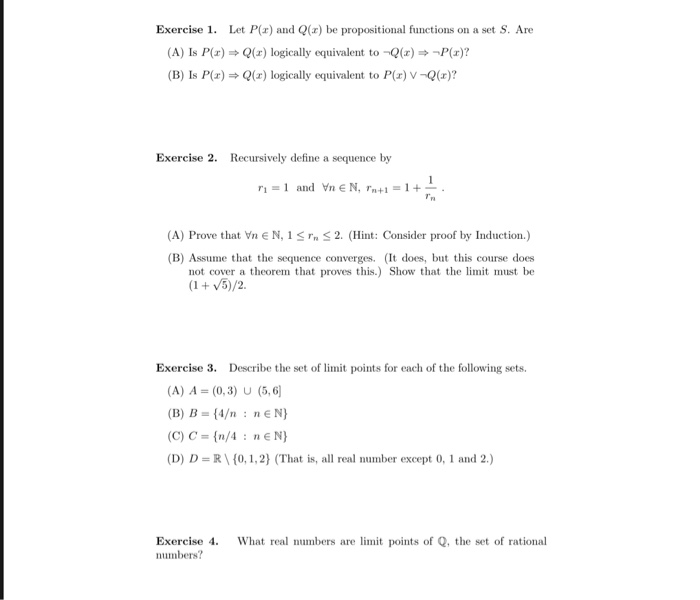 Solved Exercise 1 Let P R And Q X Be Propositional Fun Chegg Com