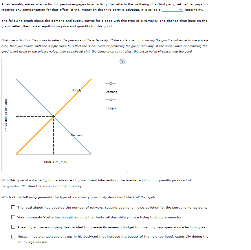 Solved An externality arises when a firm or person engages