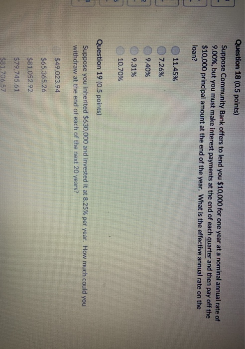 Solved Question 18 0 5 Points Suppose Community Bank Of