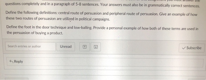 Solved Questions Completely And In A Paragraph Of 5 8 Sen