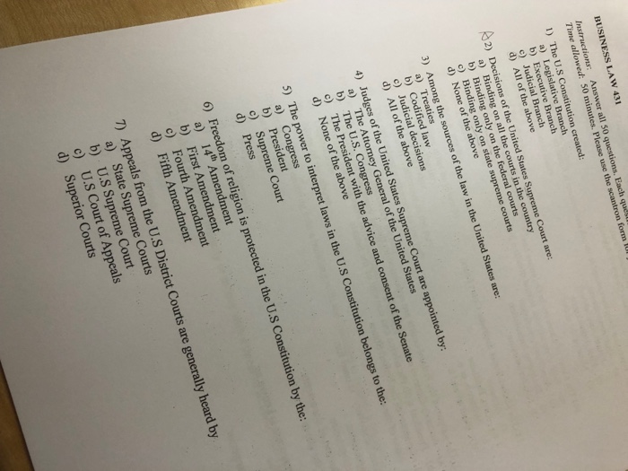 questions about the judicial branch