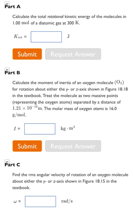 Solved Part A Calculate the total rotational kinetic energy | Chegg.com