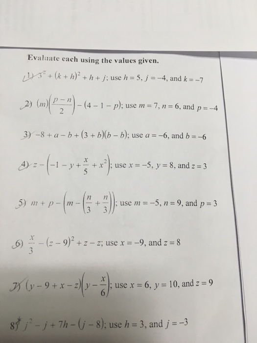 Solved Evaluate Each Using The Values Given 山 S K Chegg Com