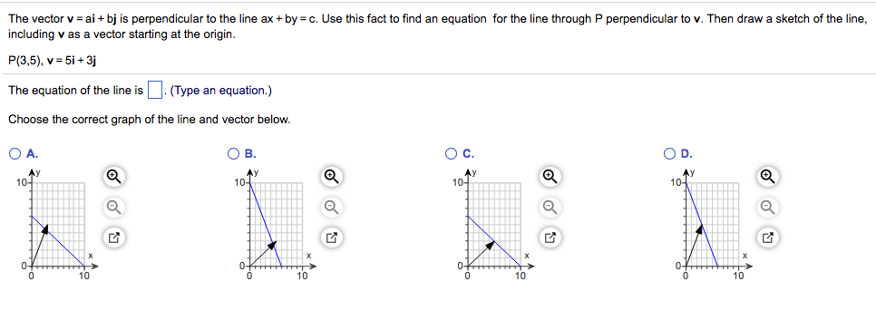 Solved The Vector V Ai Bj Is Perpendicular To The Line Ax Chegg Com