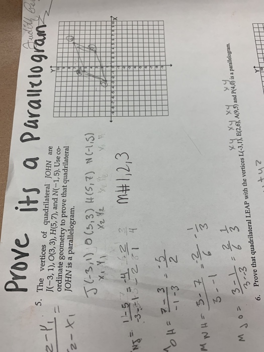 Solved Prove Its A Purallo Gram The Vertices Of Quadrilat Chegg Com