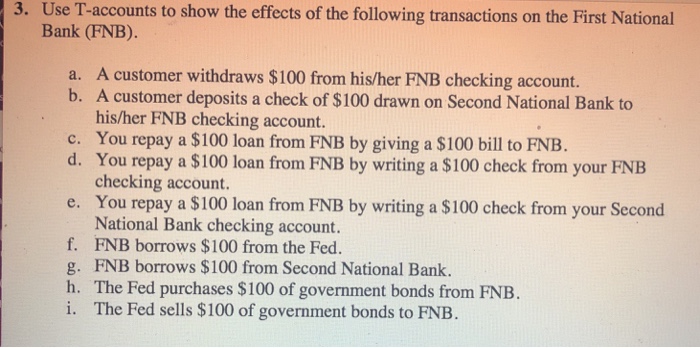 Solved Use T Accounts To Show The Effects Of The Followin