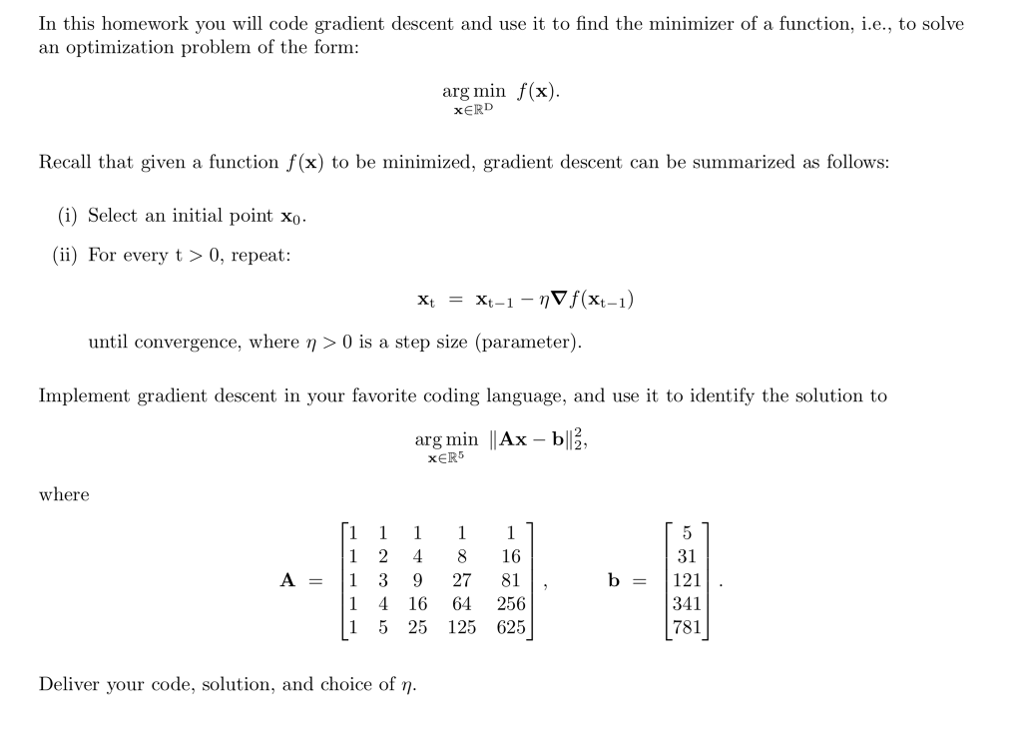 Gradient descent example picture