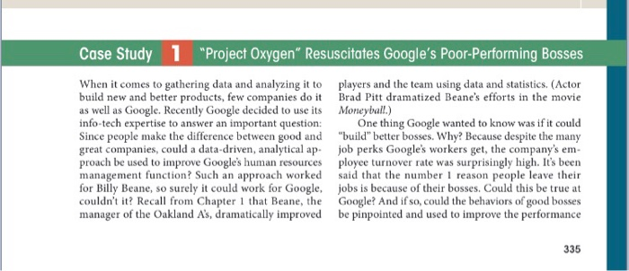 project oxygen at google