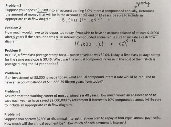 Problem 1 Suppose You Deposit 8 500 Into An Account Chegg 