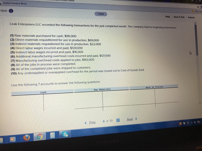 Solved Ganita Frontera Brow Quiz Help Save&amp;Exite Submt Leak 