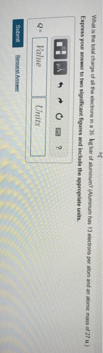 Solved Hs At Is The Total Charge Of All The Electrons In Chegg Com