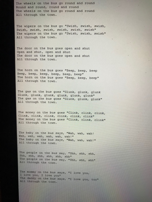 Solved Write A Program To Print The Lyrics For Ten Verses