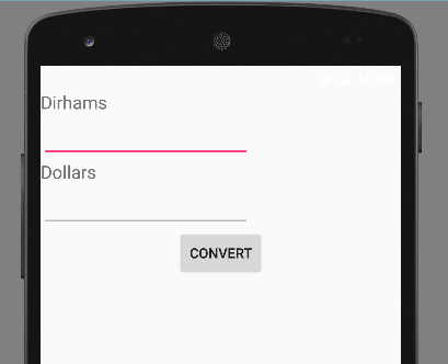 Create An Android Lication For Dollar To Dirham Chegg Dirhams Dollars Convert