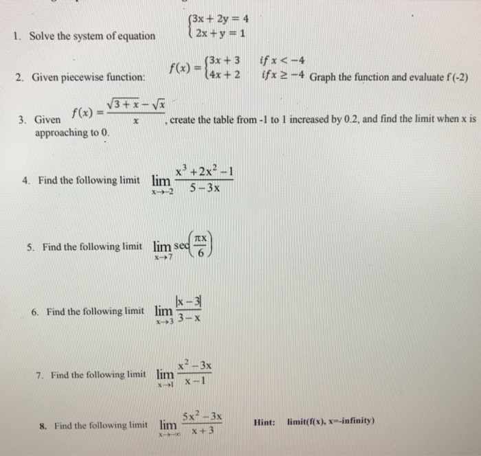 3x 2y 4 2x Y 1 1 Solve The System Of Equation Chegg Com