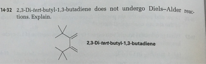 14 32 2 3 Di Tert Butyl 1 3 Butadiene Does Not Chegg 