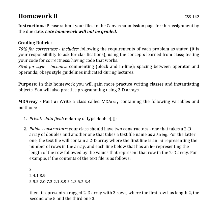 Solved Homework8 CSS 142 Instructions: Please submit your