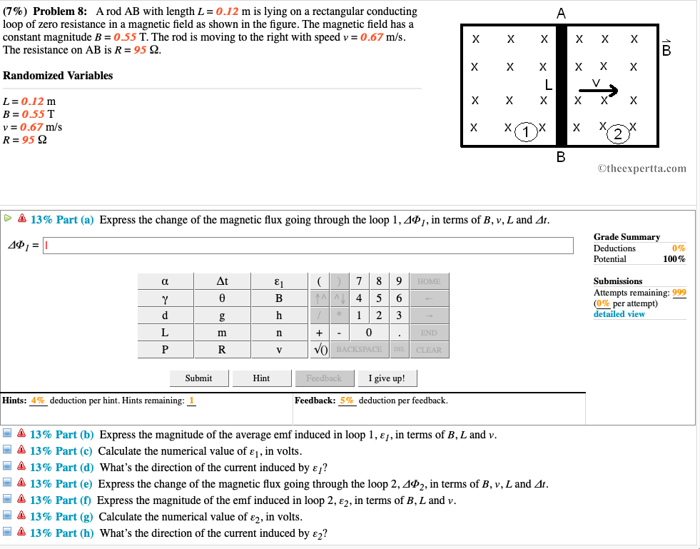 Solved 7 Problem 8 A Rod Ab With Length L 0 12 M Is Chegg Com