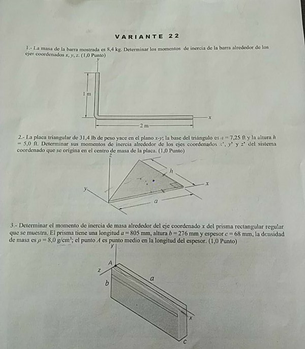 triangulo momento de inercia