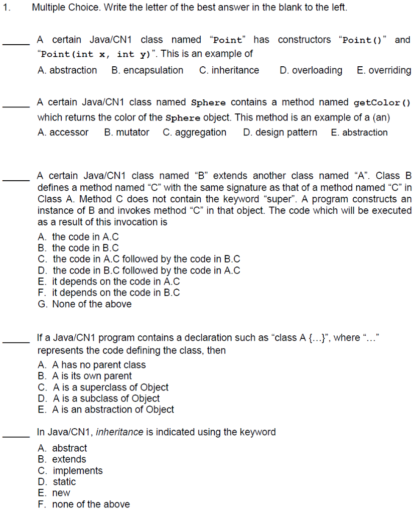 Solved Multiple Choice Write The Letter Of The Best Answ Chegg Com