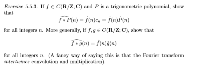 Exercise 5 5 3 If Fe C R Z C And P Is A Trigono Chegg Com