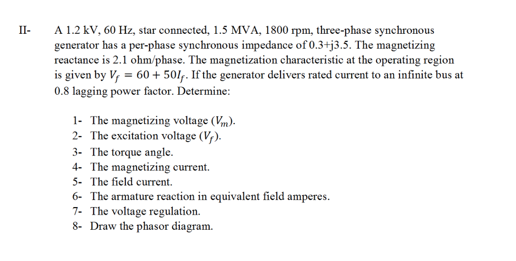 Hz To Rpm >> Solved I A 1 2 Kv 60 Hz Star Connected 1 5 Mva 1800 R Hz To Rpm >> Solved I A 1 2 Kv 60 Hz Star Connected 1 5 Mva 1800 R