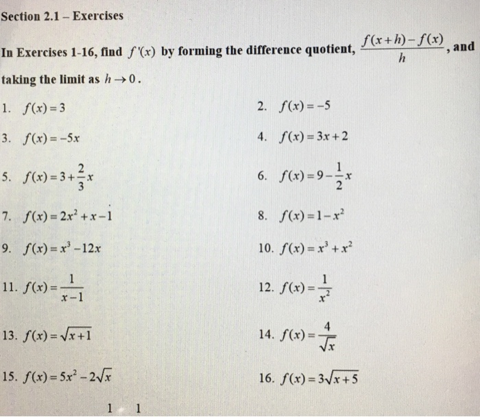 Find F X By Forming The Difference Quotient F X Chegg Com