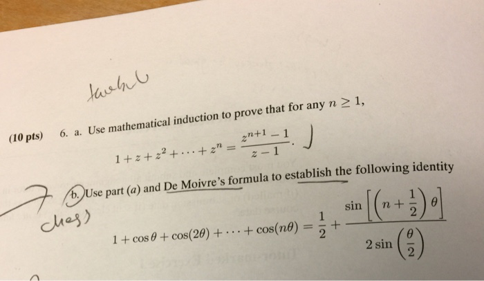 Solved Use Mathematical Induction To Prove That For Any N Chegg Com