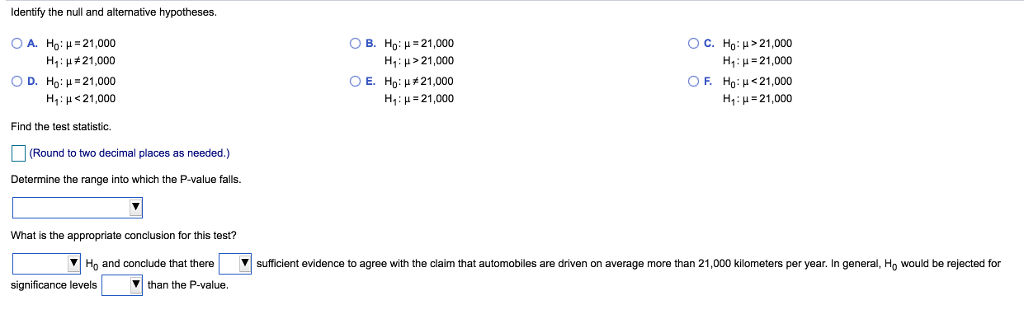 It Is Claimed That Automobiles Are Driven On Average Chegg Com