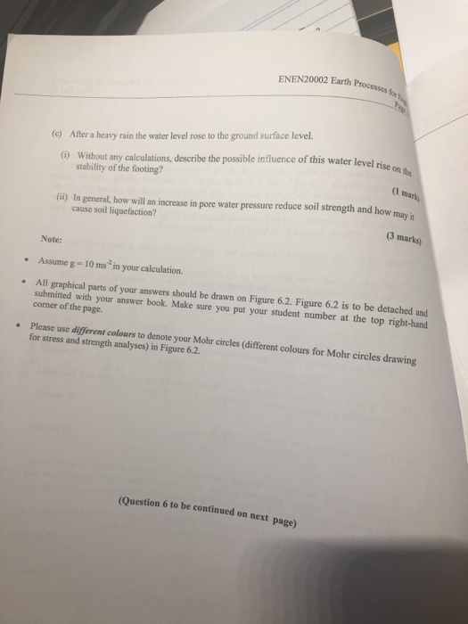 Solved Enen20002 Earth Processes For Engineering Page 9 O