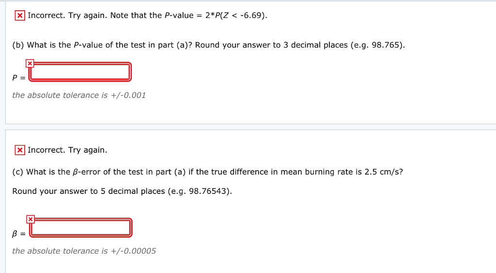 Solved Problem 10 006 Go Tutorial The Burning Rates Of Tw Chegg Com