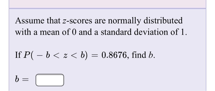 Solved Assume That Z Scores Are Normally Distributed With Chegg Com