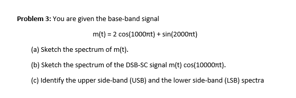 Solved HW 3-2 Signals g1(t)=103Π(103t) and g2(t)=δ(t) are